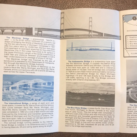 VTG Michigan Ephemera: Postcards, Flyer, Road Map, etc. - Picture 10 of 14